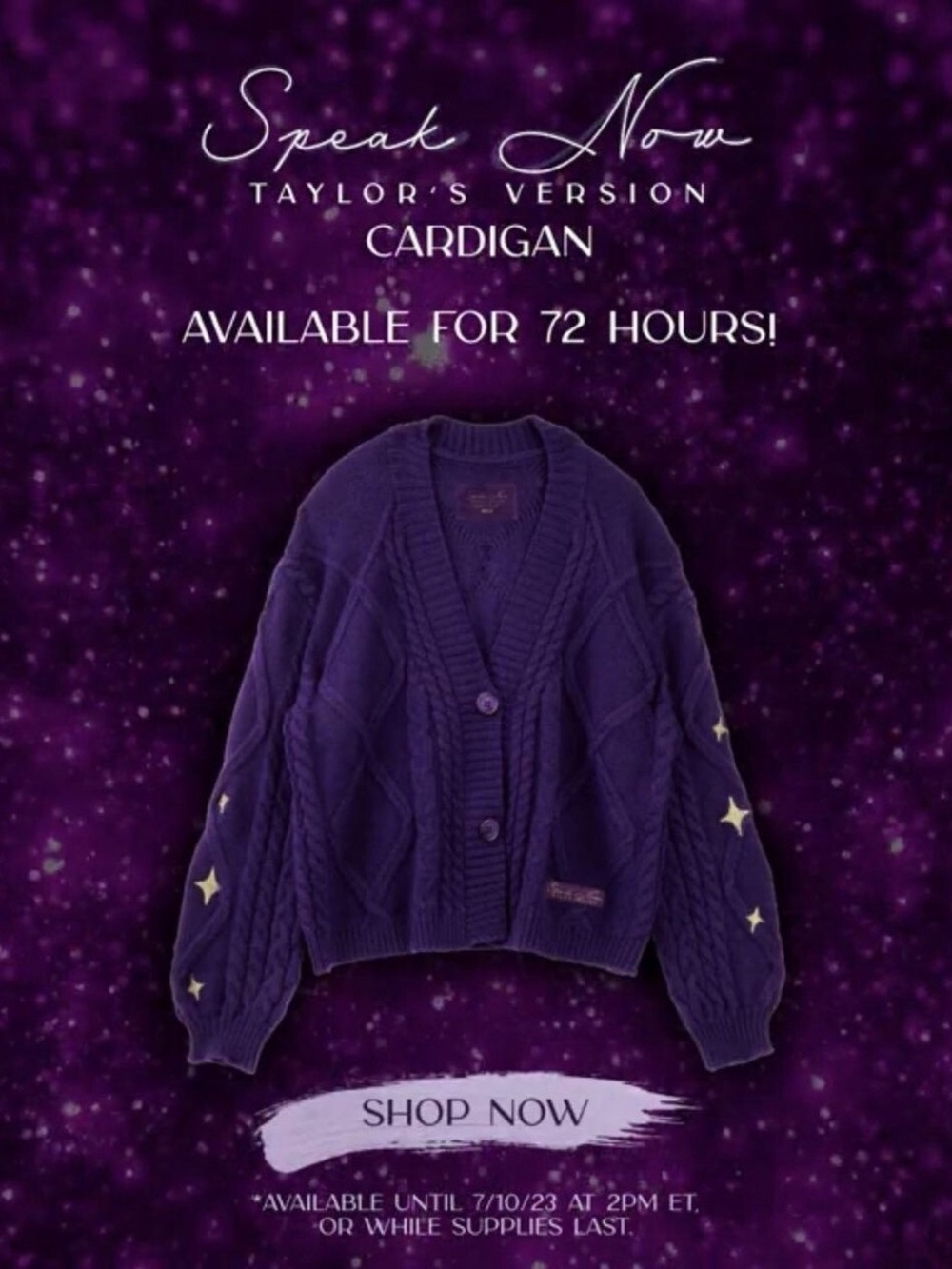 Taylor Swift Speak Now Cardigan